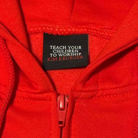 Kim Krueger Logo Hoodie Red Large - Picture 3 of 5